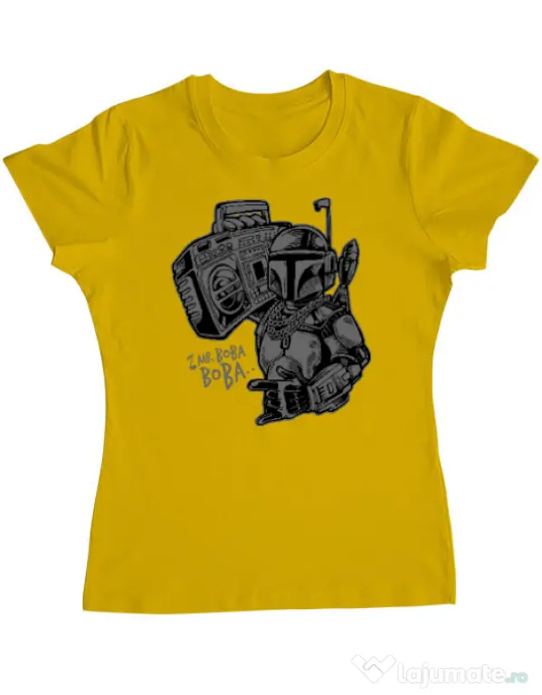 Tricou ADLER dama Mr Boba Boba Galben