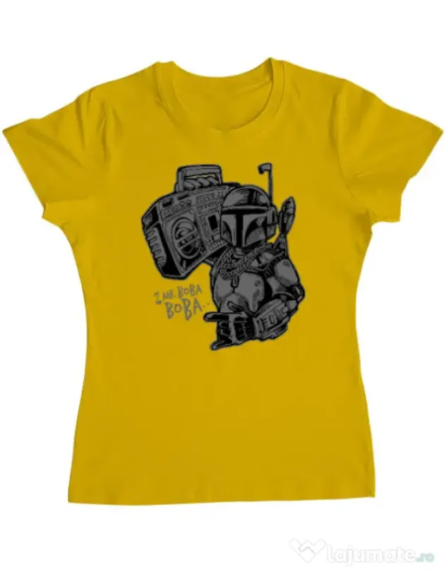 Tricou ADLER dama Mr Boba Boba Galben