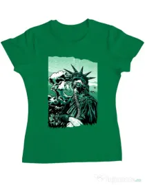 Tricou ADLER dama Save the liberty Verde mediu