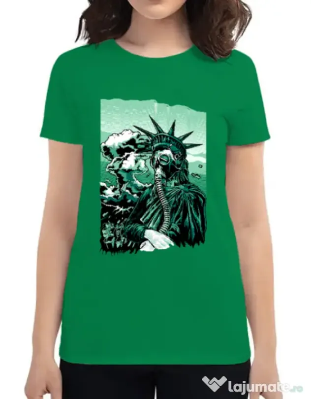 Tricou ADLER dama Save the liberty Verde mediu