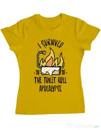 Tricou ADLER dama Toilet roll apocalypse Galben