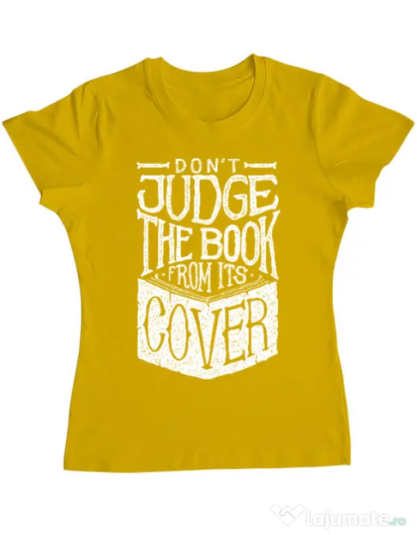 Tricou ADLER dama Book cover Galben