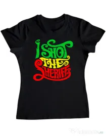 Tricou ADLER dama I shot the sheriff Negru
