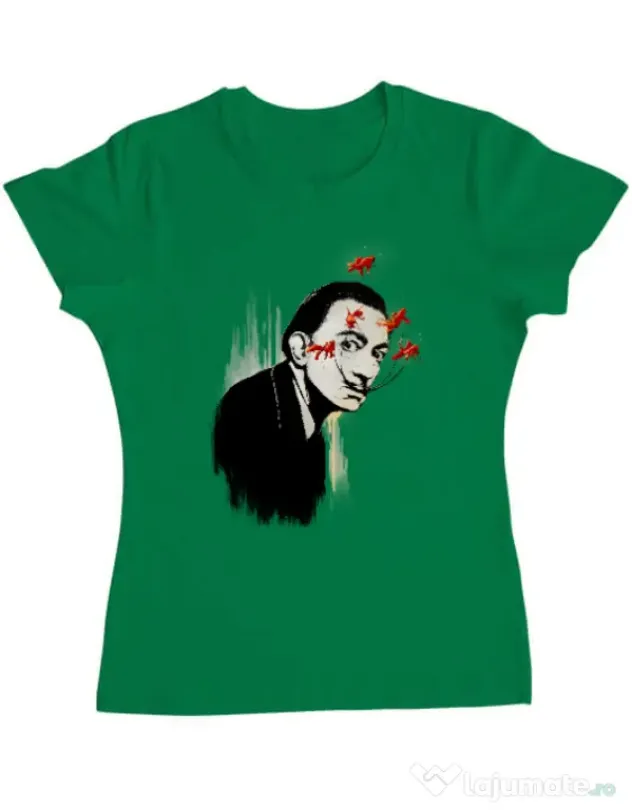 Tricou ADLER dama Lift that moustache Verde mediu