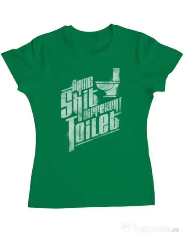 Tricou ADLER dama Same shit Verde mediu