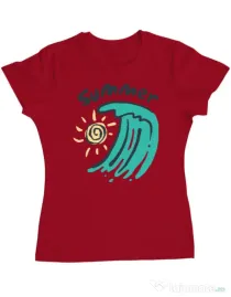 Tricou ADLER dama Summer Beach Rosu