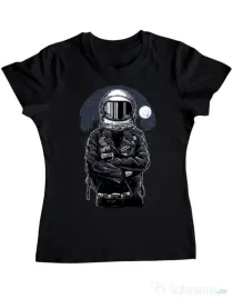 Tricou ADLER dama Astronaut rebel Negru