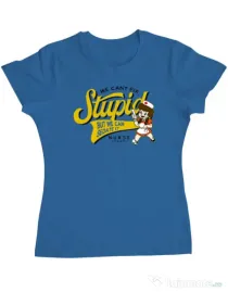 Tricou ADLER dama Can\'t fix stupid Albastru azuriu