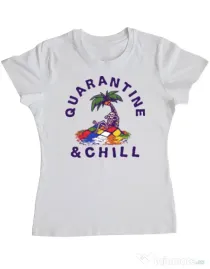 Tricou ADLER dama Rubik island Alb