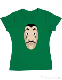 Tricou ADLER dama Dali mask Verde mediu