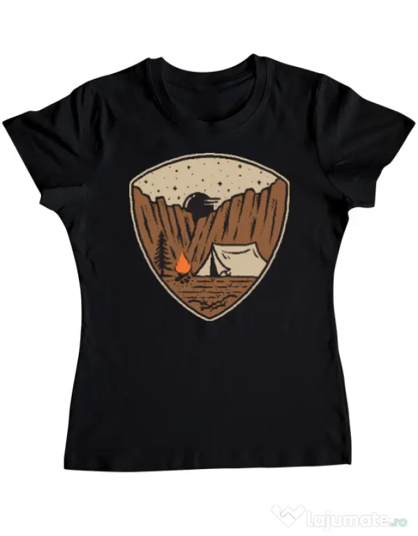 Tricou ADLER dama Camp cliffs Negru