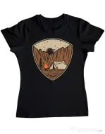 Tricou ADLER dama Camp cliffs Negru