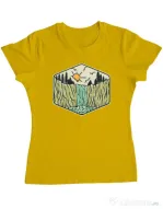 Tricou ADLER dama Beauty waterfall Galben