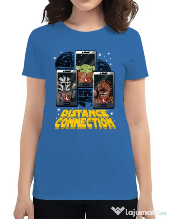 Tricou ADLER dama Distance connection Albastru azuriu