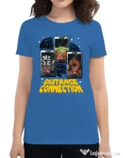 Tricou ADLER dama Distance connection Albastru azuriu