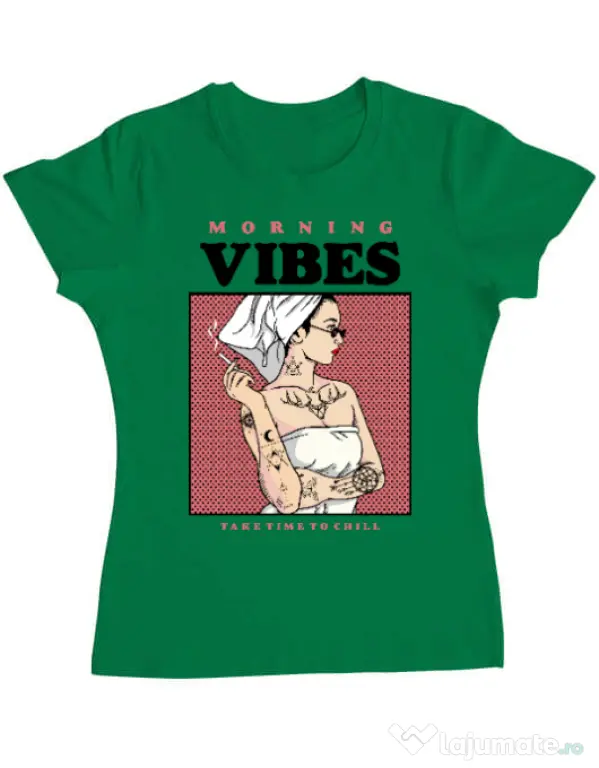 Tricou ADLER dama Morning vibes Verde mediu