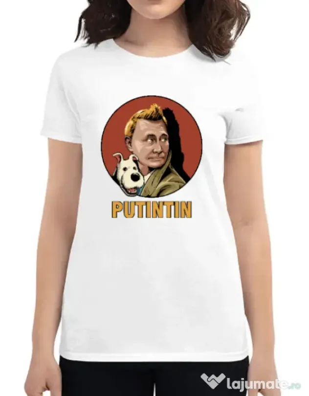 Tricou ADLER dama Putin Tin Alb