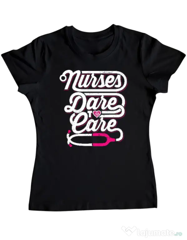 Tricou ADLER dama Dare to care Negru