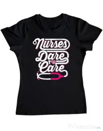 Tricou ADLER dama Dare to care Negru