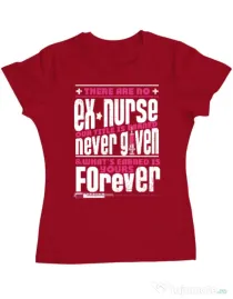 Tricou ADLER dama Ex nurse Rosu