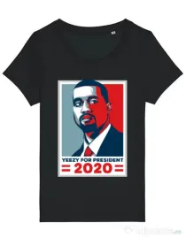 Tricou STANLEY STELLA dama Yezzy for president Negru