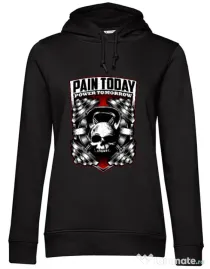 Hoodie dama cu gluga Pain today power tomorrow Negru