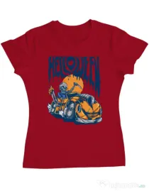 Tricou ADLER dama Hello ween Rosu