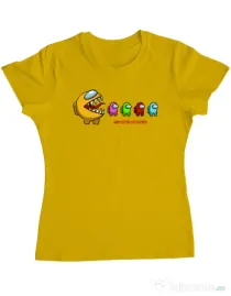 Tricou ADLER dama Impostor detected Galben