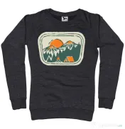 Bluza ADLER dama Camping badge Negru melanj 