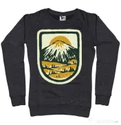 Bluza ADLER dama Hand drawn mountains Negru melanj 