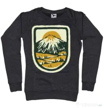 Bluza ADLER dama Hand drawn mountains Negru melanj