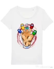 Tricou STANLEY STELLA dama High five Alb