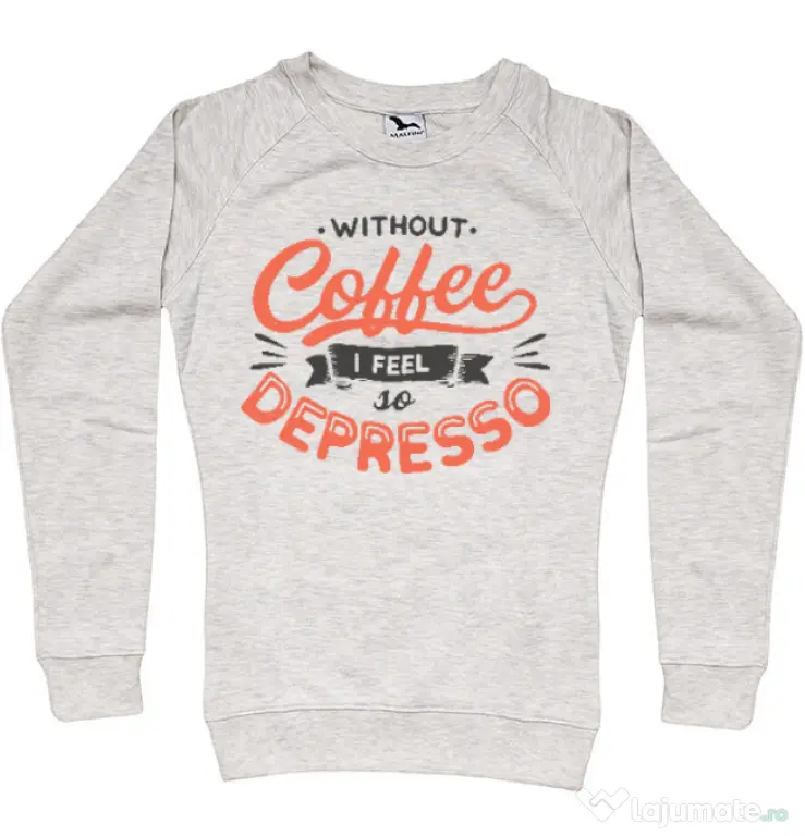 Bluza ADLER dama Without coffee Migdala melanj