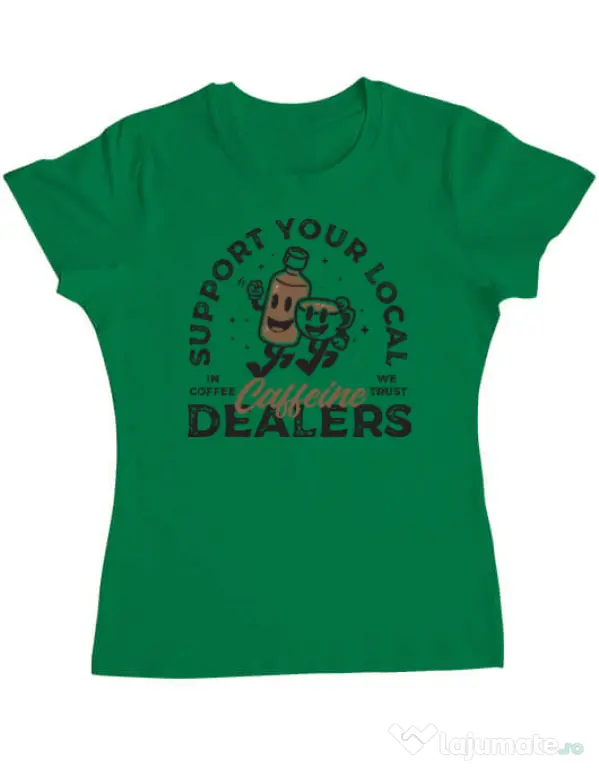 Tricou ADLER dama Coffee dealers Verde mediu