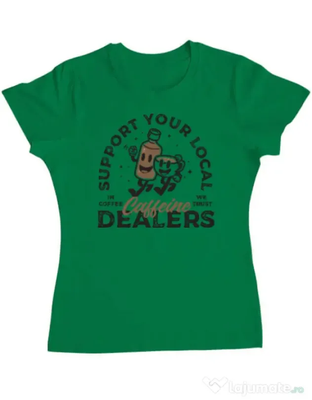 Tricou ADLER dama Coffee dealers Verde mediu