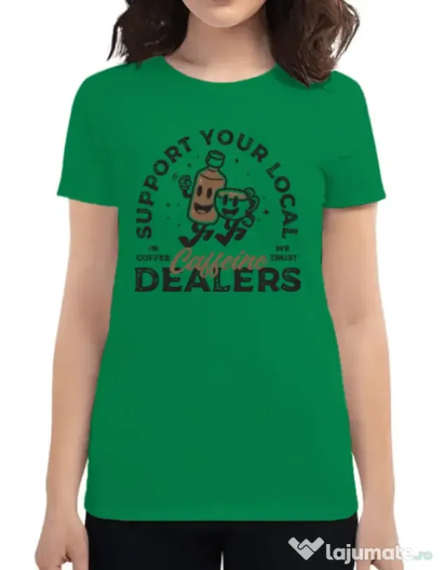 Tricou ADLER dama Coffee dealers Verde mediu