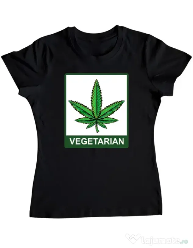 Tricou ADLER dama Vegetarian Negru