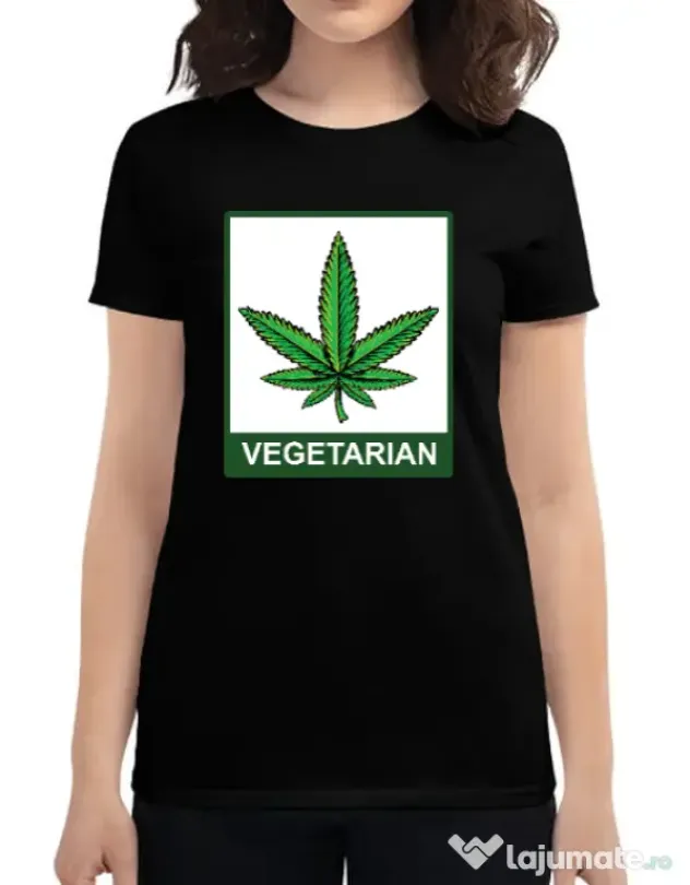 Tricou ADLER dama Vegetarian Negru
