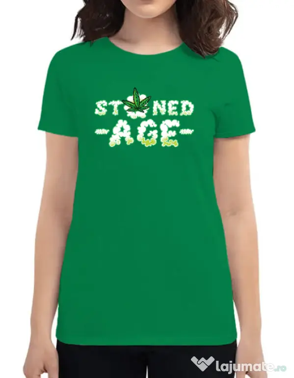 Tricou ADLER dama Stoned age Verde mediu
