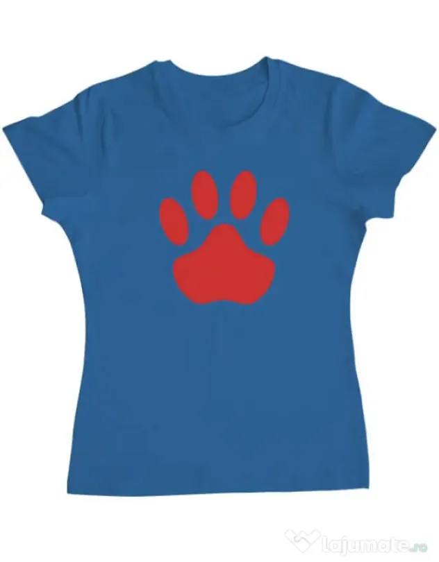 Tricou personalizat dama Custom design Albastru azuriu