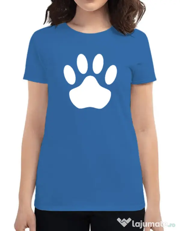 Tricou personalizat dama Custom design Albastru azuriu