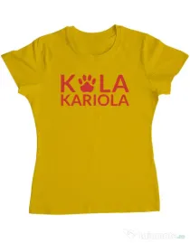 Tricou personalizat dama Logo Kola Rosu Galben