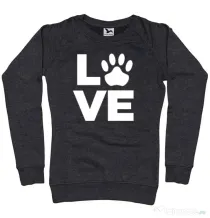 Bluza personalizata dama Love Kola Kariola Alb Negru melanj