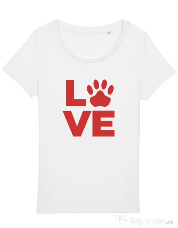 Tricou STANLEY STELLA dama Love Kola Kariola Rosu Alb