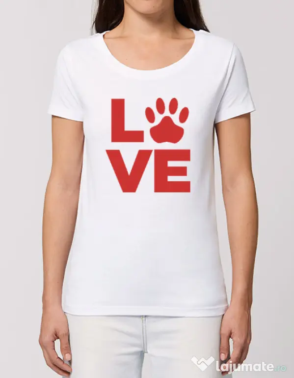 Tricou STANLEY STELLA dama Love Kola Kariola Rosu Alb