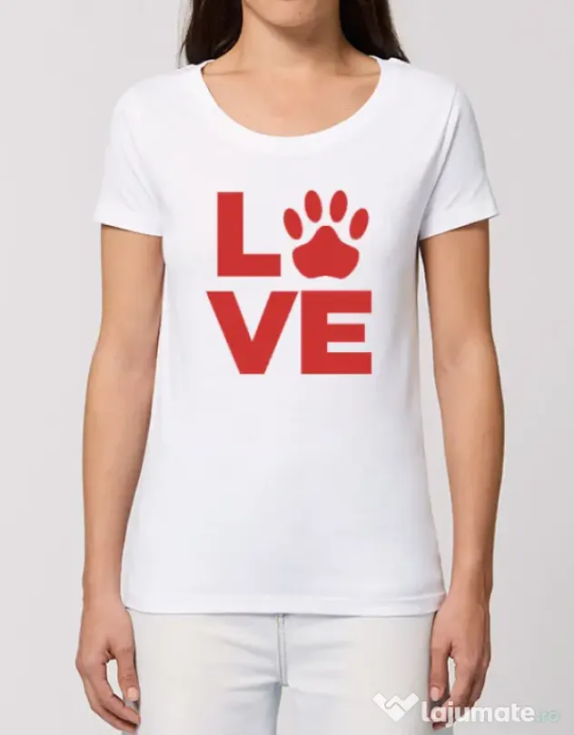 Tricou STANLEY STELLA dama Love Kola Kariola Rosu Alb