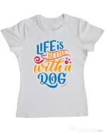 Tricou personalizat dama Custom design Alb