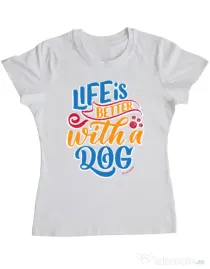 Tricou personalizat dama Custom design Alb