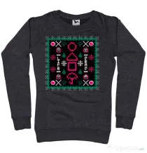 Bluza personalizata dama Childhood Pattern Negru melanj