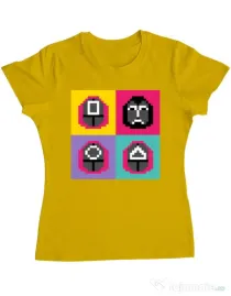 Tricou personalizat dama Four Guard Galben